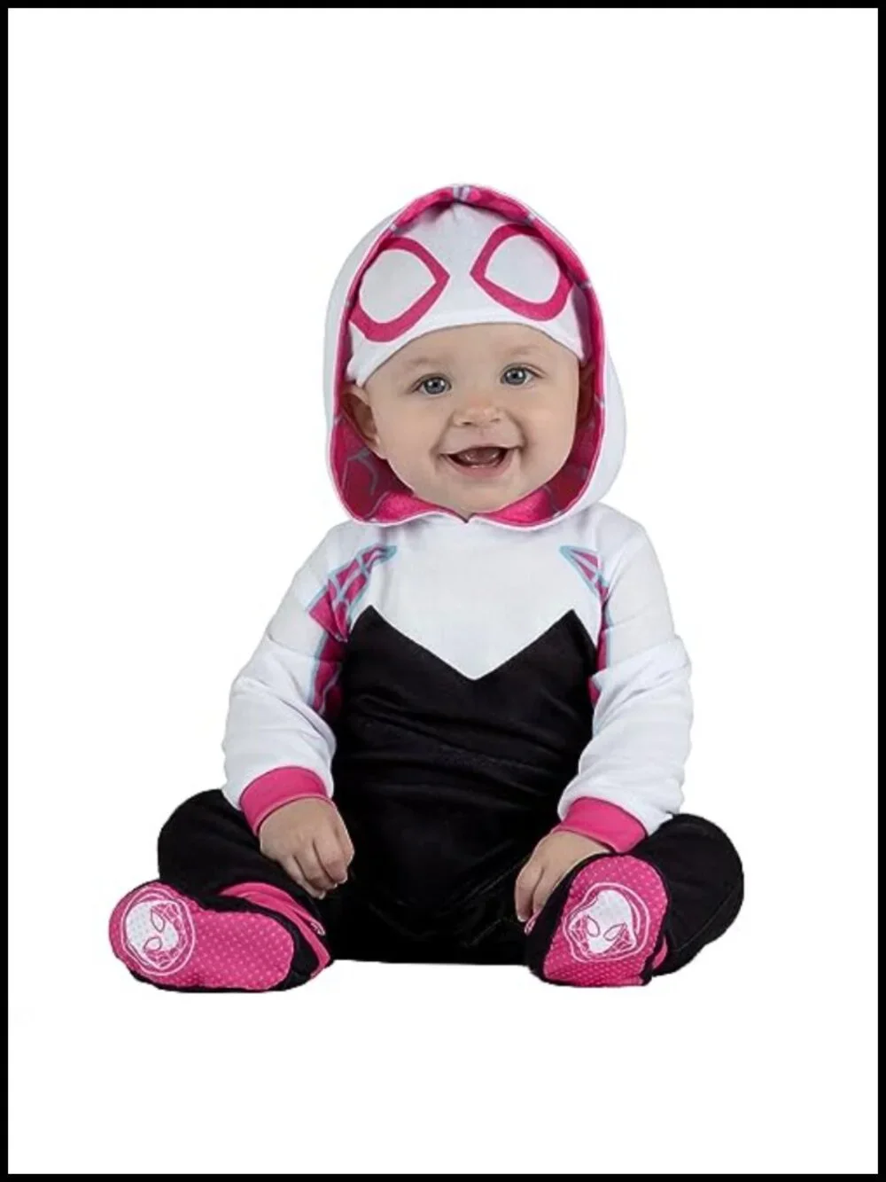 Marvel Spider-Gwen Infant Deluxe Halloween Costume Hooded Jumpsuit Booties